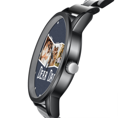 Personalised Photo Watch Custom 3 Photos Mechanical Watch Gifts for Him-Jessemade AU