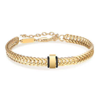 Personalised Men's Beaded Bracelet Custom 2 Names Adjustable Bracelets Stainless Steel Gifts for Him-Jessemade AU