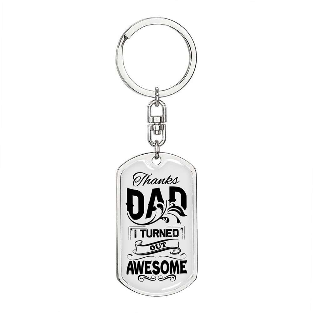 Personalised Message Keychain Custom Text Keyring for Him