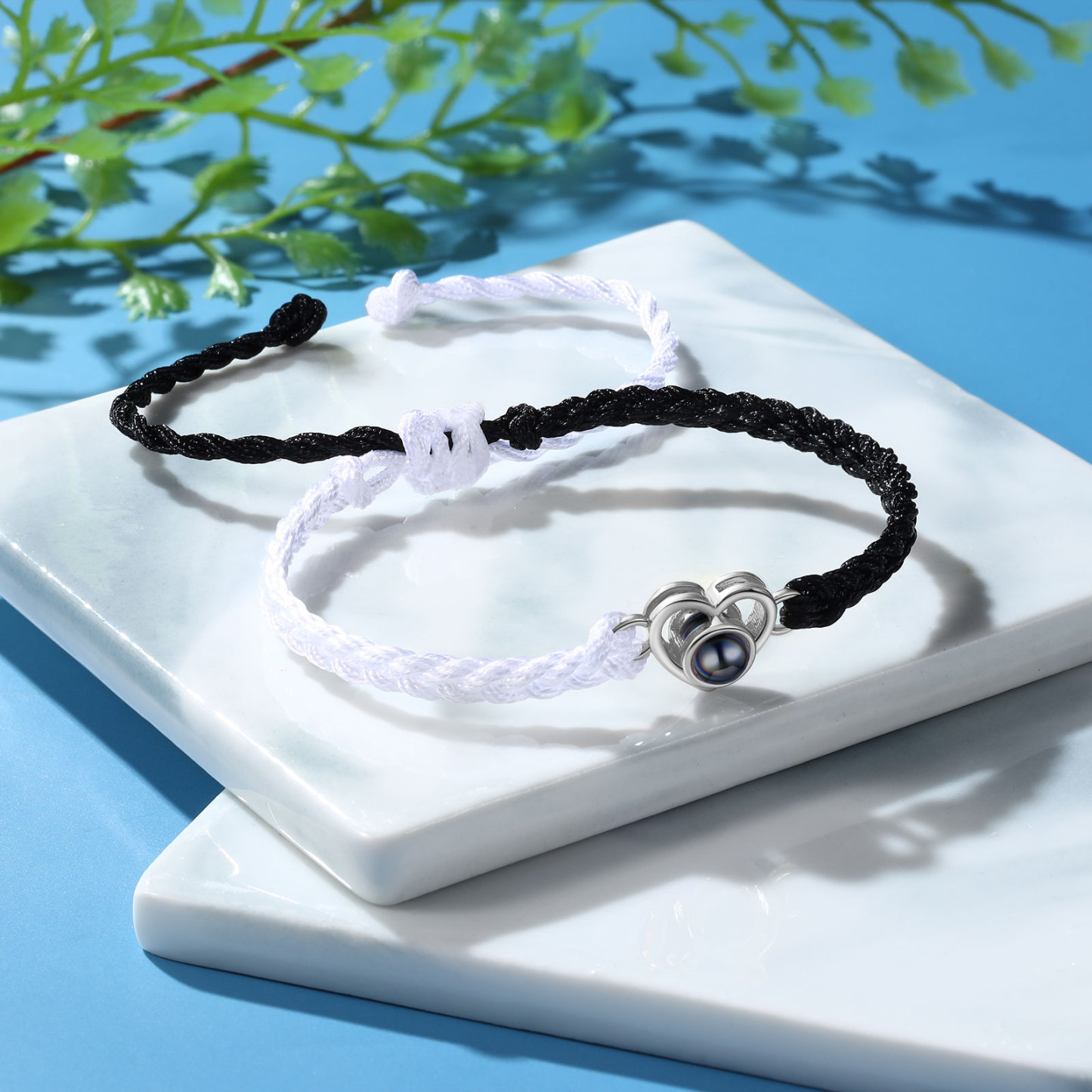 Personalised Heart Projection Bracelet Customised Photo Bracelet Adjustable Bracelet Gift for Couples/Family/Friends-Jessemade AU