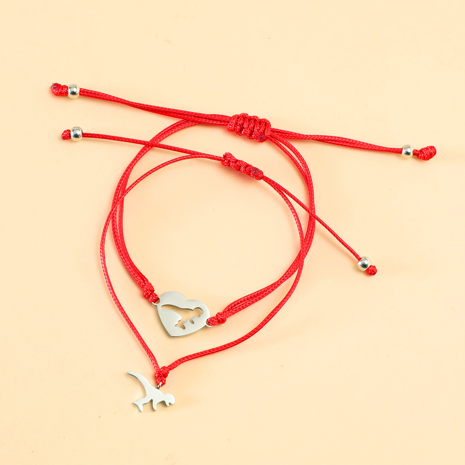 Back to School Matching Wish Dinosaur Bracelets Set for Women Teen Girls Boys-Jessemade AU