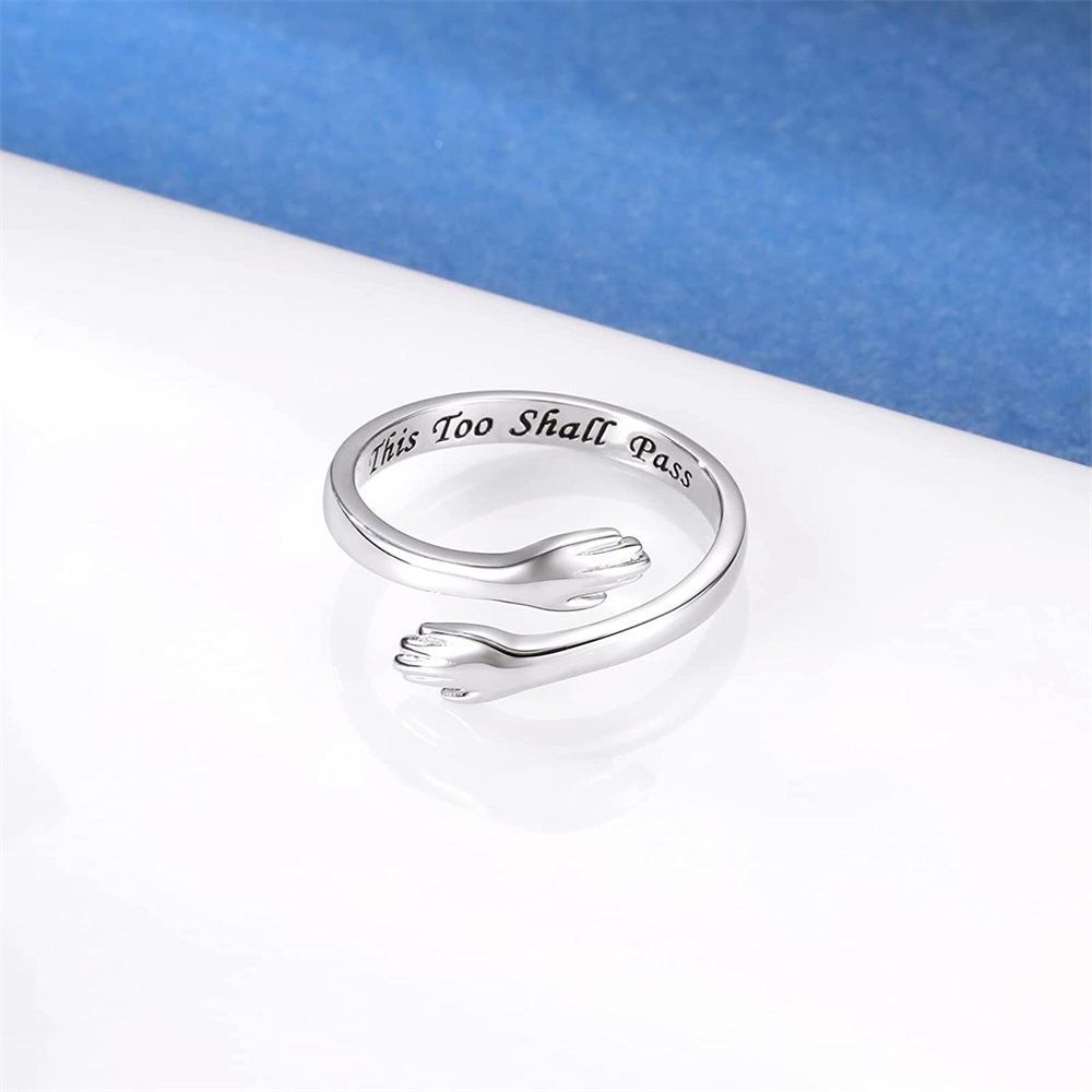 Mother’s Day Gift 2023 Couple Hug Ring Love Style Rings for Her or Him-Jessemade AU