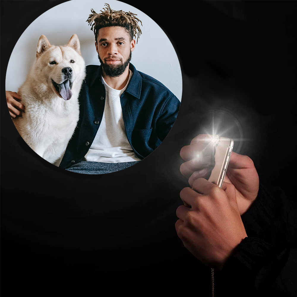 Personalised Dog Bone Projection Necklace Custom Photo Necklace Creative Gift-Jessemade AU