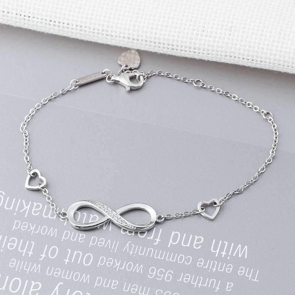 Adjustable  925 Sterling Silver Infinity Bracelets for Women-Jessemade AU