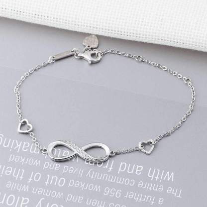 Adjustable  925 Sterling Silver Infinity Bracelets for Women-Jessemade AU