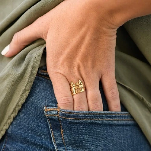 Personalised Ring Custom 3 Names Ring GIFT For Women-Jessemade AU