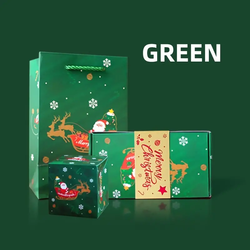 Christmas Surprise Gift Box Red Bounce Gift Box Green Pop-Up Box Bouncing Romantic Gift Box