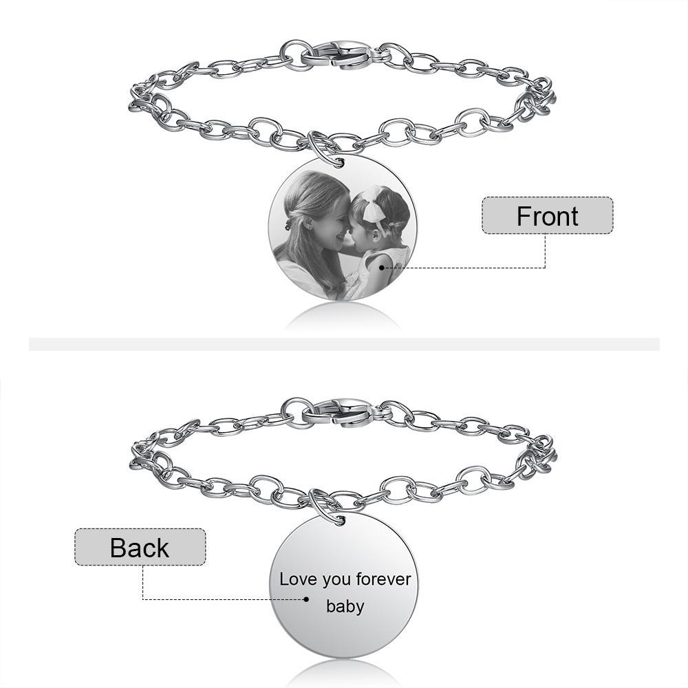 Personalised Heart Photo Locket Bracelet Custom Photo Bracelet Gifts For Her-Jessemade AU