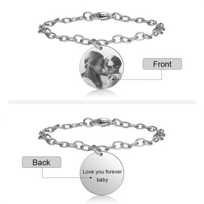 Personalised Heart Photo Locket Bracelet Custom Photo Bracelet Gifts For Her-Jessemade AU