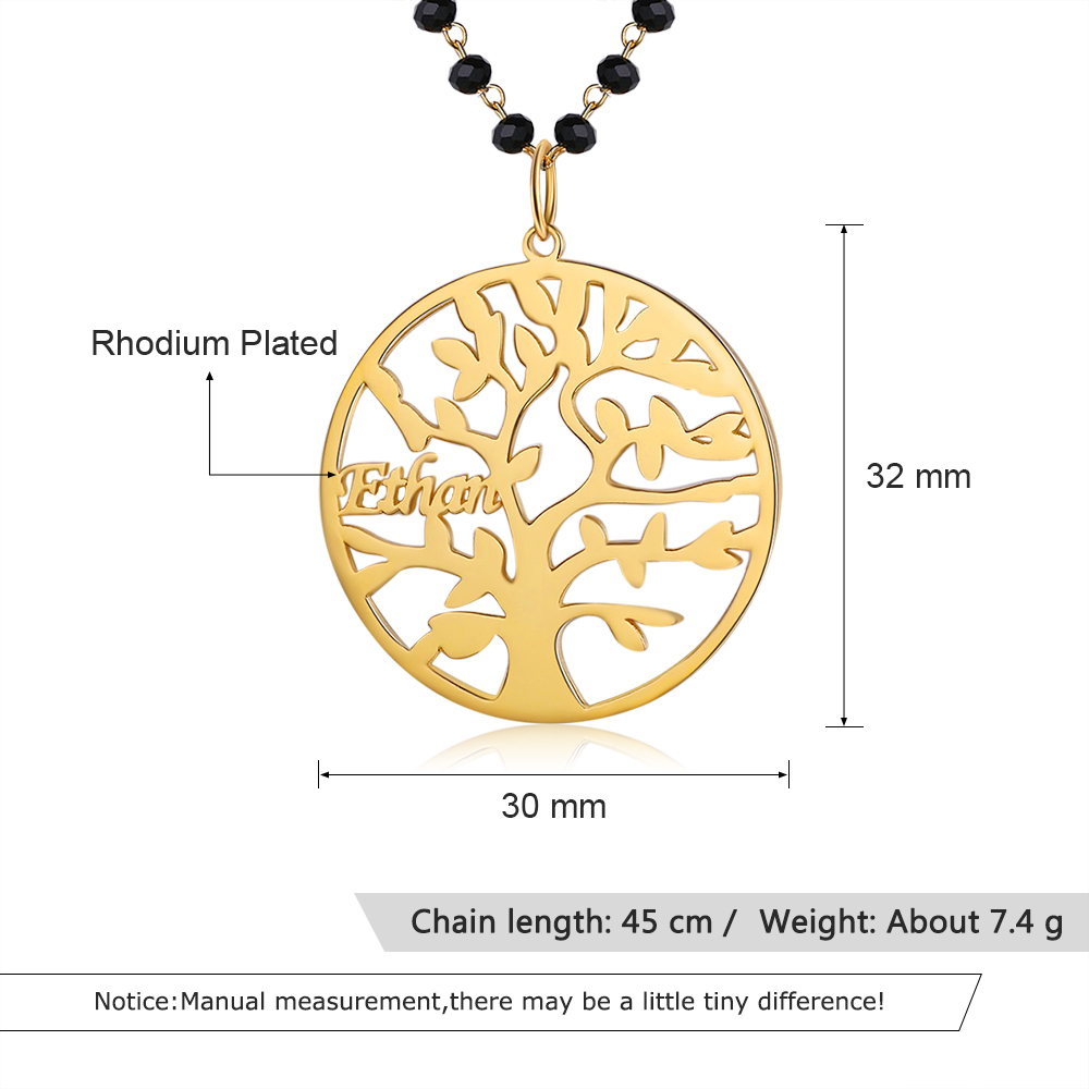 Personalised Family Tree Necklace Custom 1 Name Necklace Gift For Mother-Jessemade AU