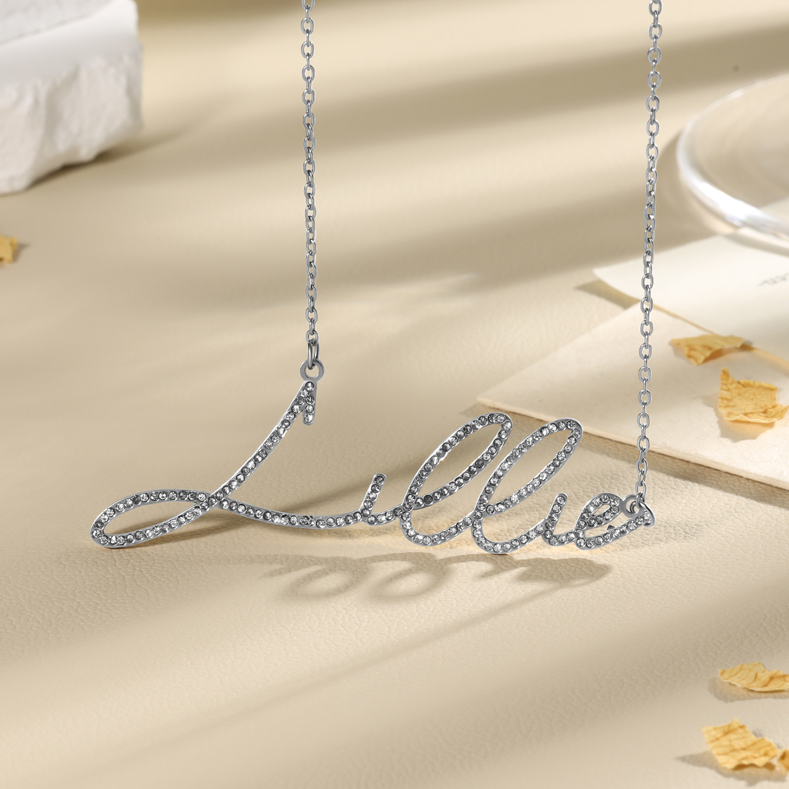 Sparking Name Necklace Personalised Name Necklace With Cubic Zirconia-Jessemade AU