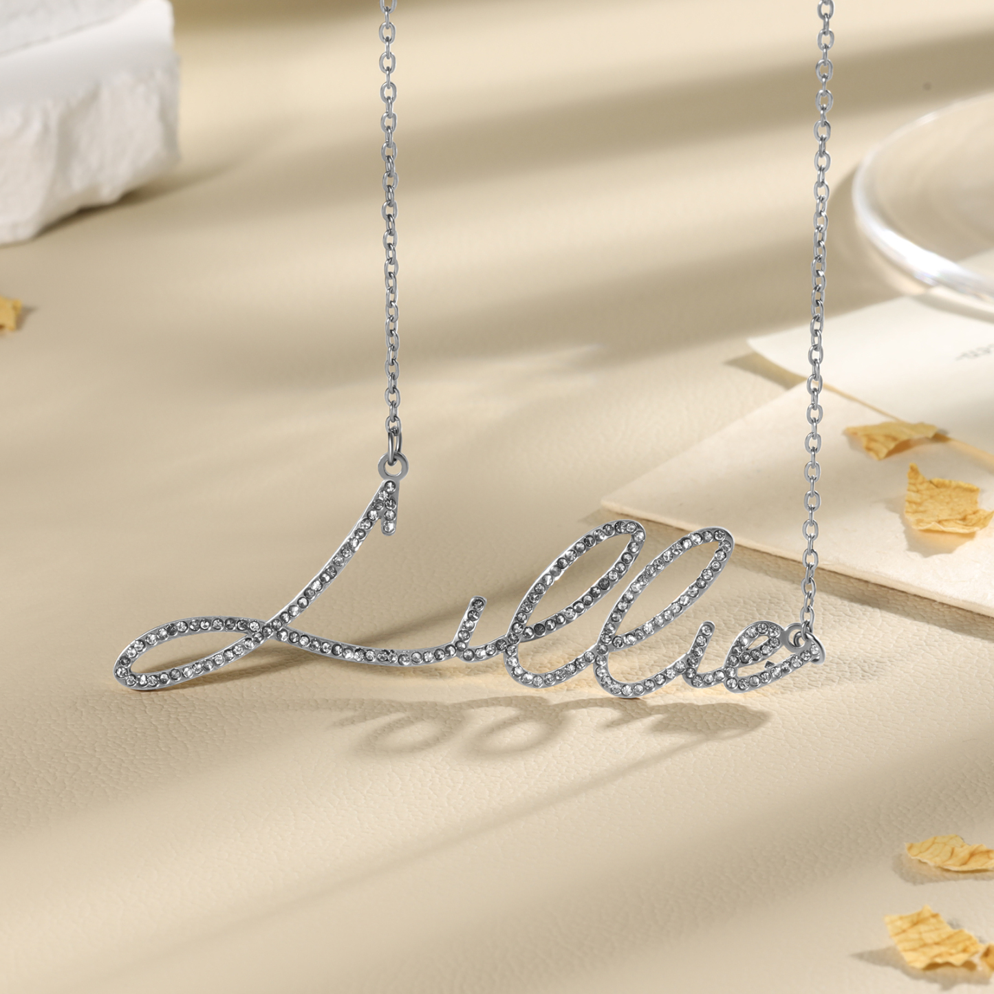 Sparking Name Necklace Personalised Name Necklace With Cubic Zirconia-Jessemade AU