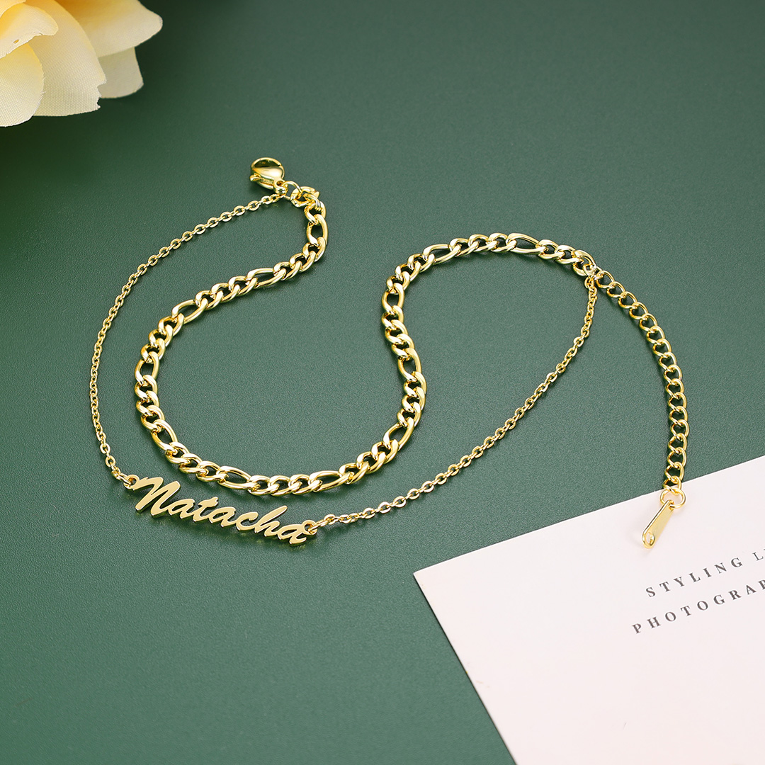 Double Stranded-Personalised Name Anklet For Her-Jessemade AU
