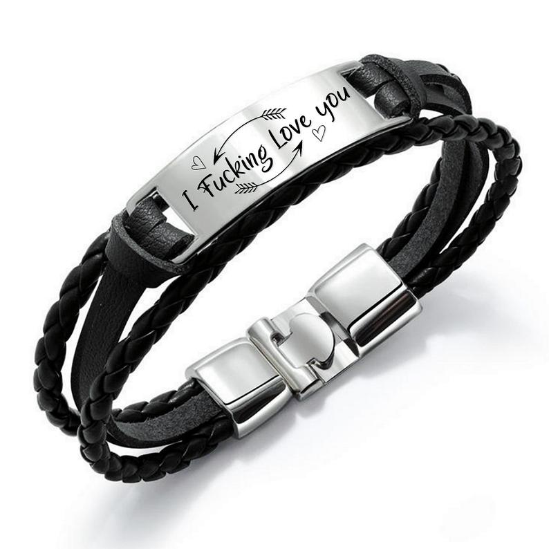 Personalised Engraved Men Bracelet - Gift for Father-Jessemade AU