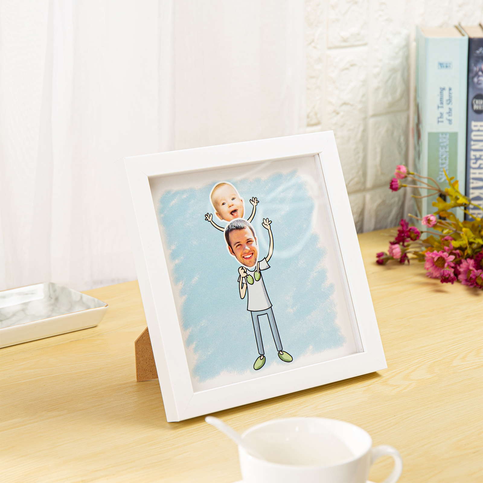 Personalised Family Stereo Photo Frame With Dog-Jessemade AU