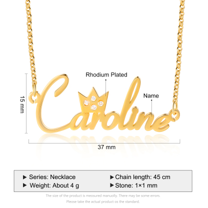 Personalised Necklace Custom 1 Name Necklace Gift For Women-Jessemade AU