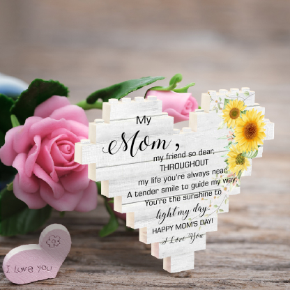 Custom Heart Shape Building Blocks Puzzle Photo Brick Square Shape Puzzle DIY Gift - Single Layers-Jessemade AU