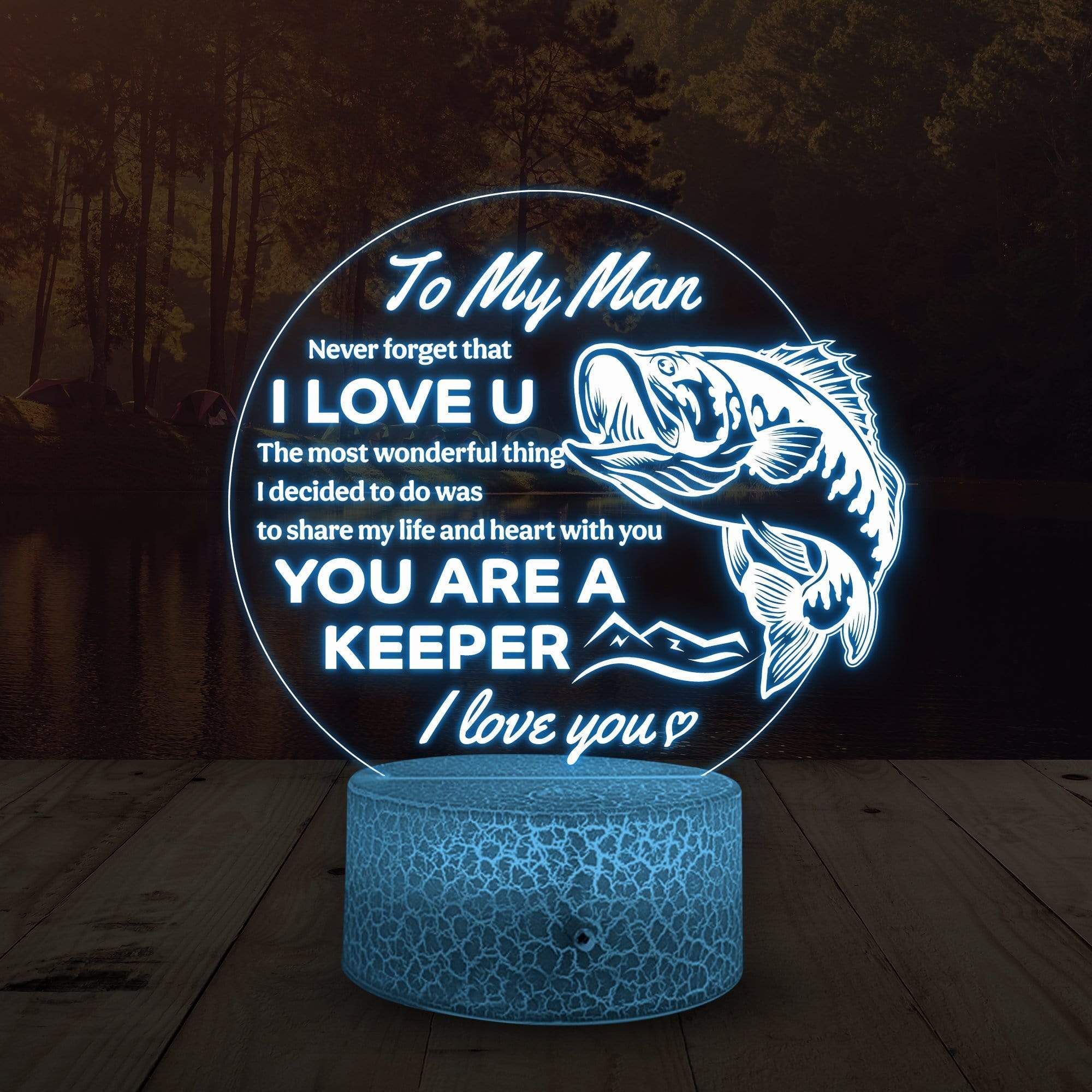 Never Forget That I Love You, 7 Colours Night Light Gifts For Husband-Jessemade AU