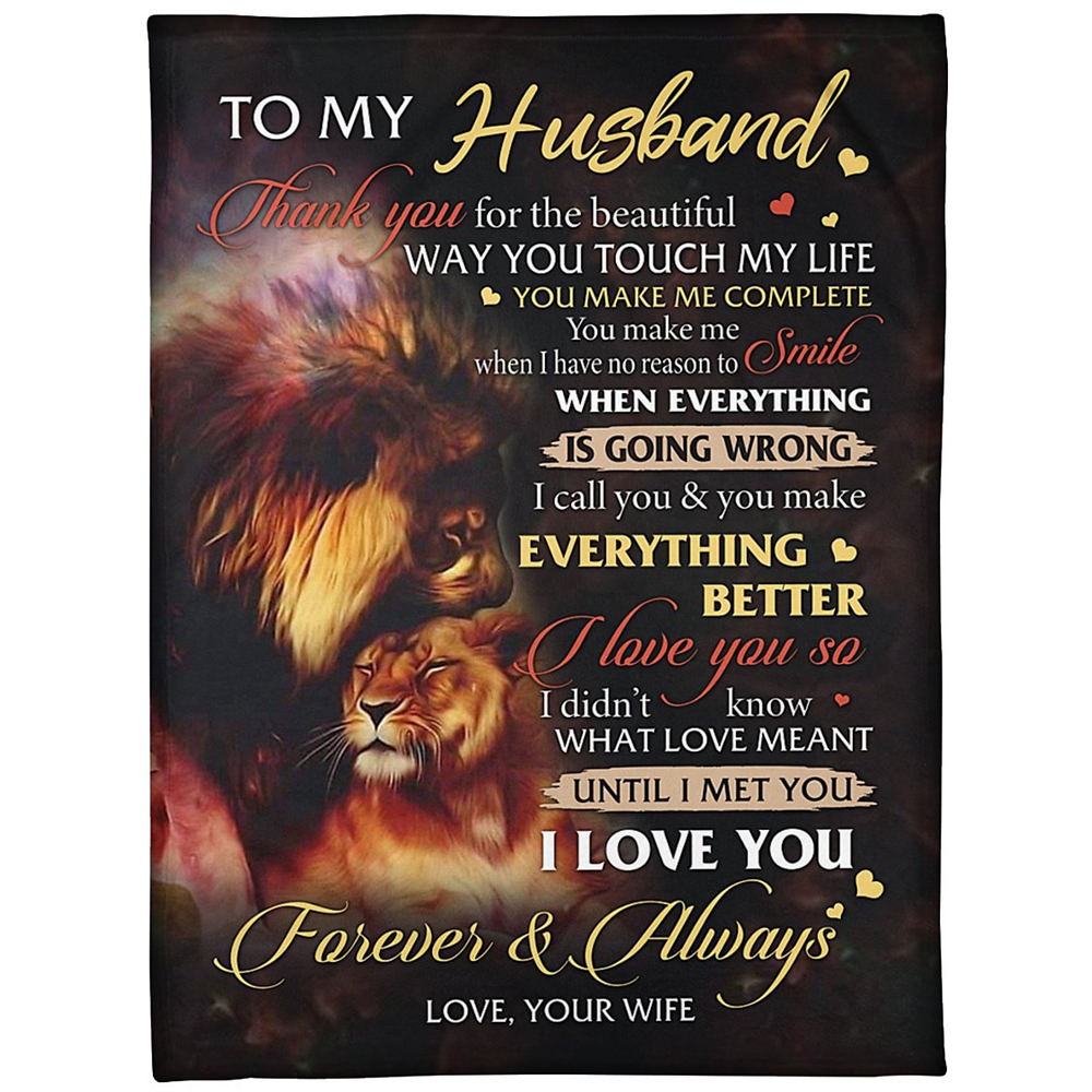 Thank You For The Beautiful Way You Touch My Life, Flannel Blanket Gifts For Husband-Jessemade AU