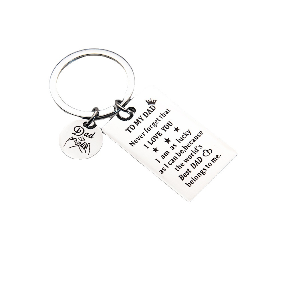 Dad Keychain Best Dad Belongs To Me Pinky Keychain Father's Day Gifts-Jessemade AU