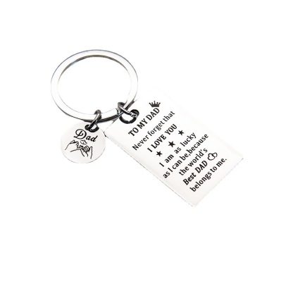 Dad Keychain Best Dad Belongs To Me Pinky Keychain Father's Day Gifts-Jessemade AU