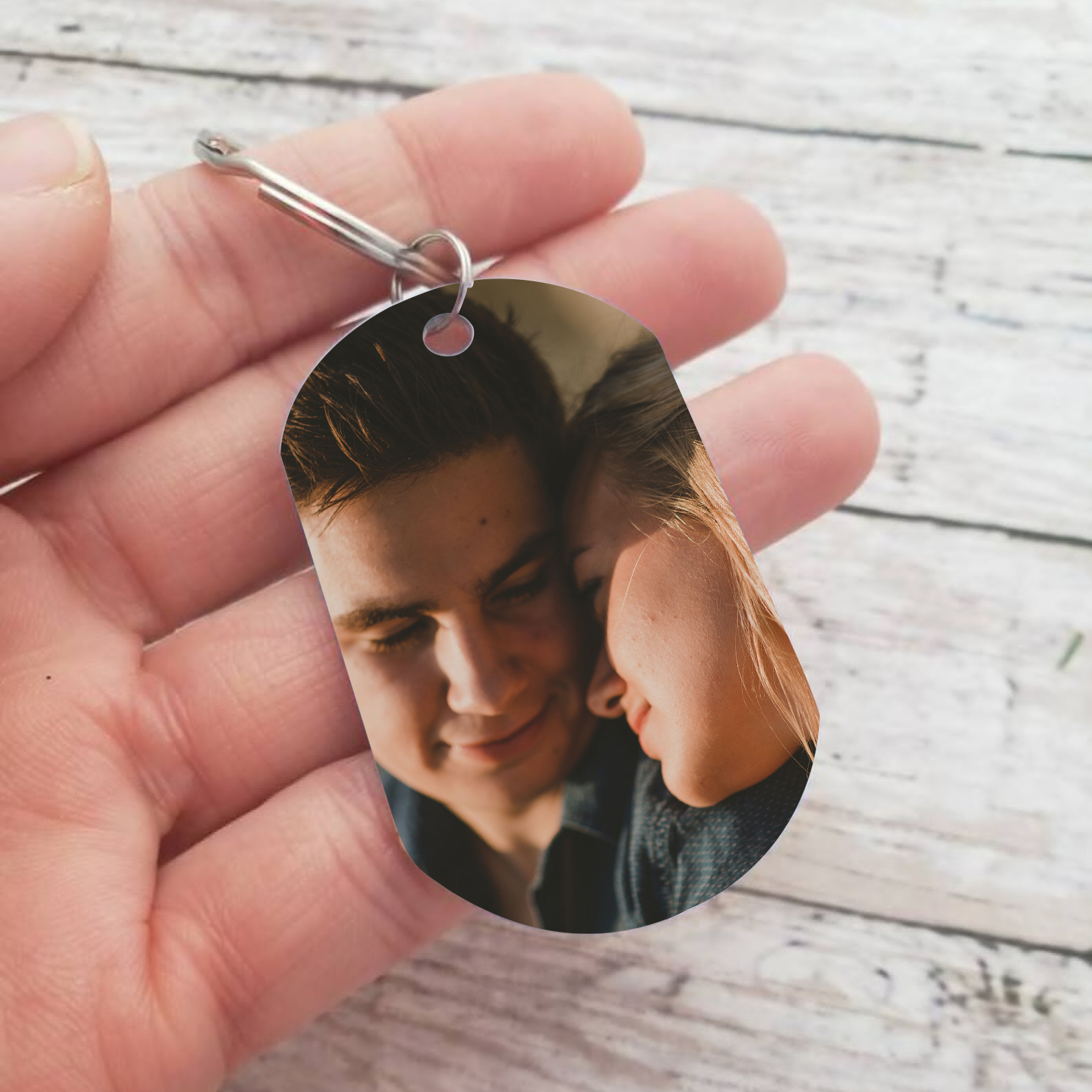 Personalised Couple Photo Keychain Customised 2 Names Keyring Valentine's Day Gifts - GOD BLESSED THE BROKEN ROAD THAT LED ME STRAIGHT TO YOU-Jessemade AU