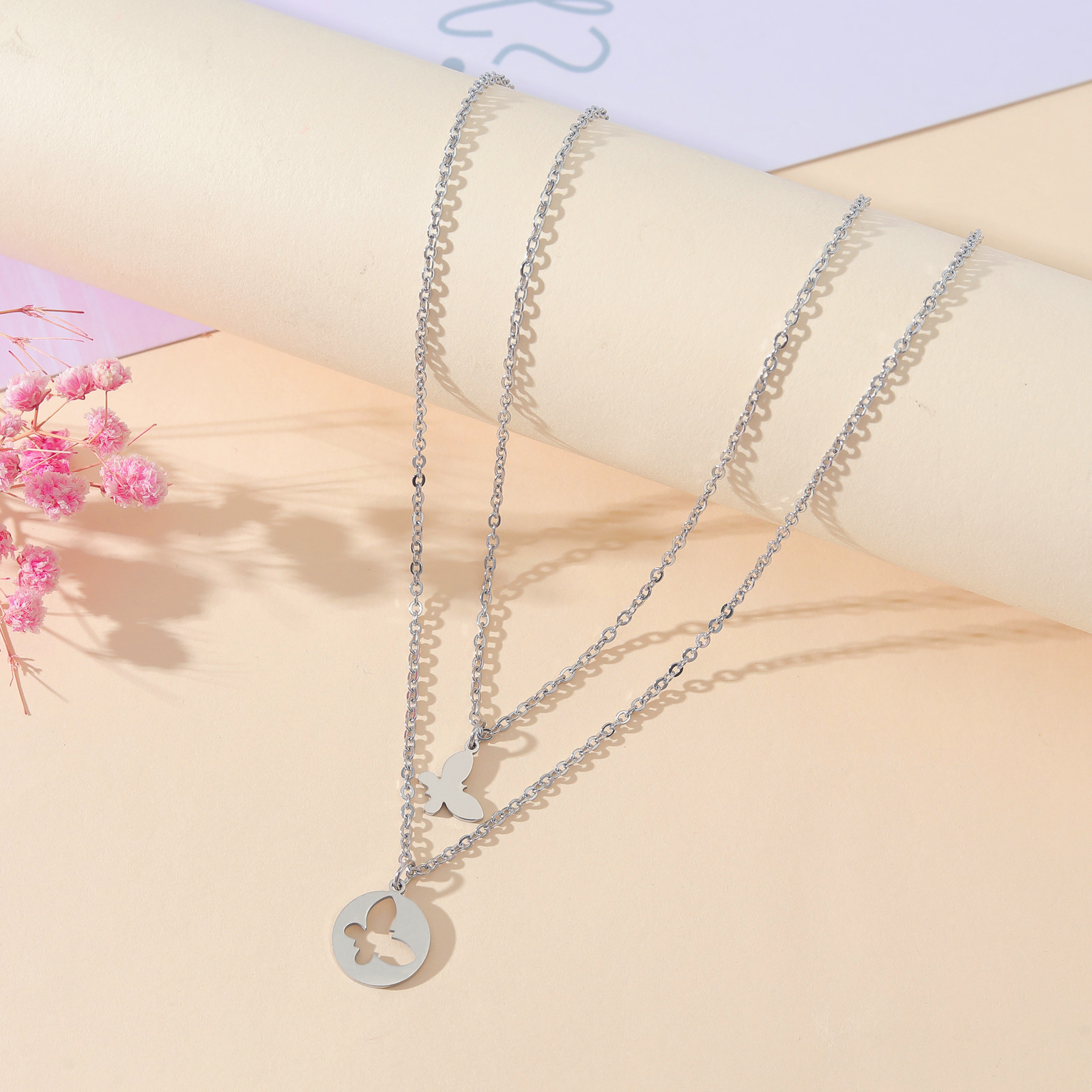 Necklaces for Women Dainty Teen Butterfly Necklaces Size Adjustable for Mother and Daughter-Jessemade AU