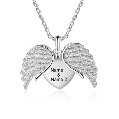 Personalised Angel Wings Women's Necklace-Jessemade AU
