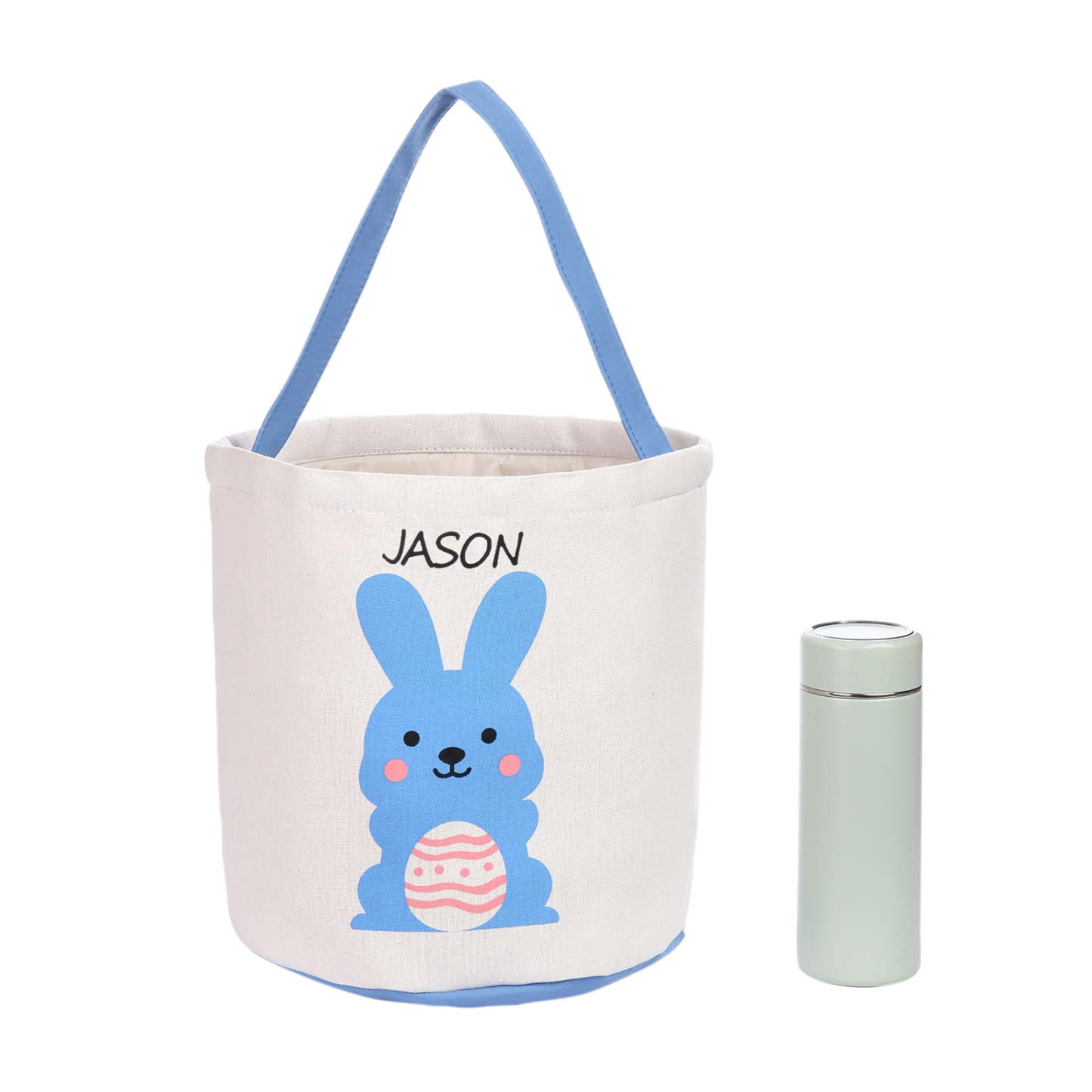 Personalised Bunny Tote Bag Custom Name Bunny Bucket Bag Easter Gifts-Jessemade AU