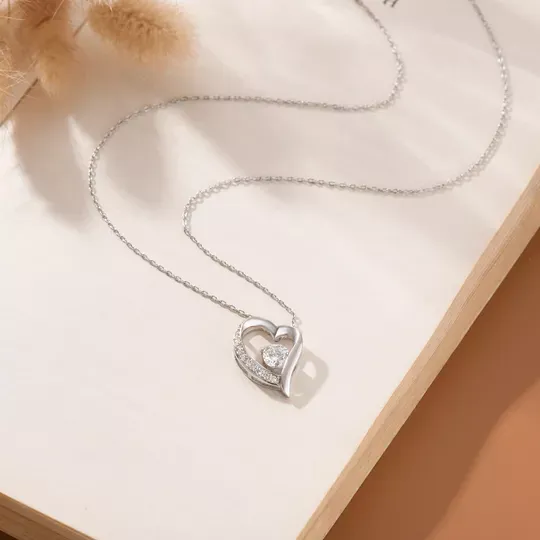 To My Wife Heart Necklace Valentine's Day Birthday Gift for Wife - I Married You Because I Can't Live Without You-Jessemade AU
