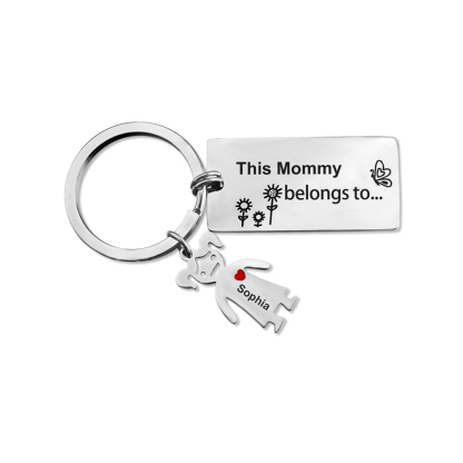 Custom 1 Names Personalised Family Keychain Gift for Grandma-Jessemade AU
