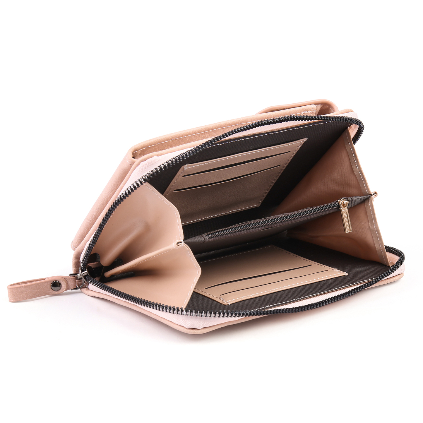 Personalised Women's Leather Wallet Custom Birthday Flower & Name Mobile Phone Wallet Zipper Crossbody Bag