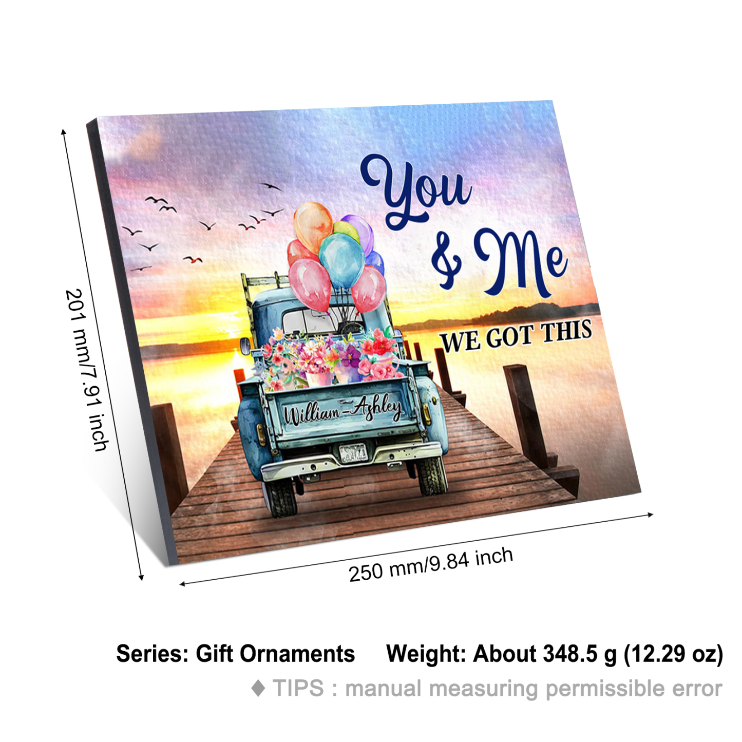 Personalised Wooden Plaque Custom Text Art Decorations Desktop Ornaments Couple Gifts - You & Me We Got This-Jessemade AU