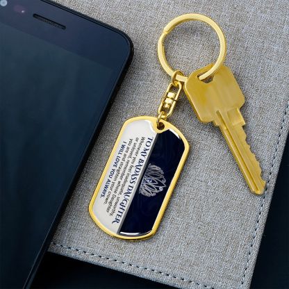 To My Son & Daughter & Granddaughter Keychain Stainless Steel Keychain "I Will Love You Always"-Jessemade AU