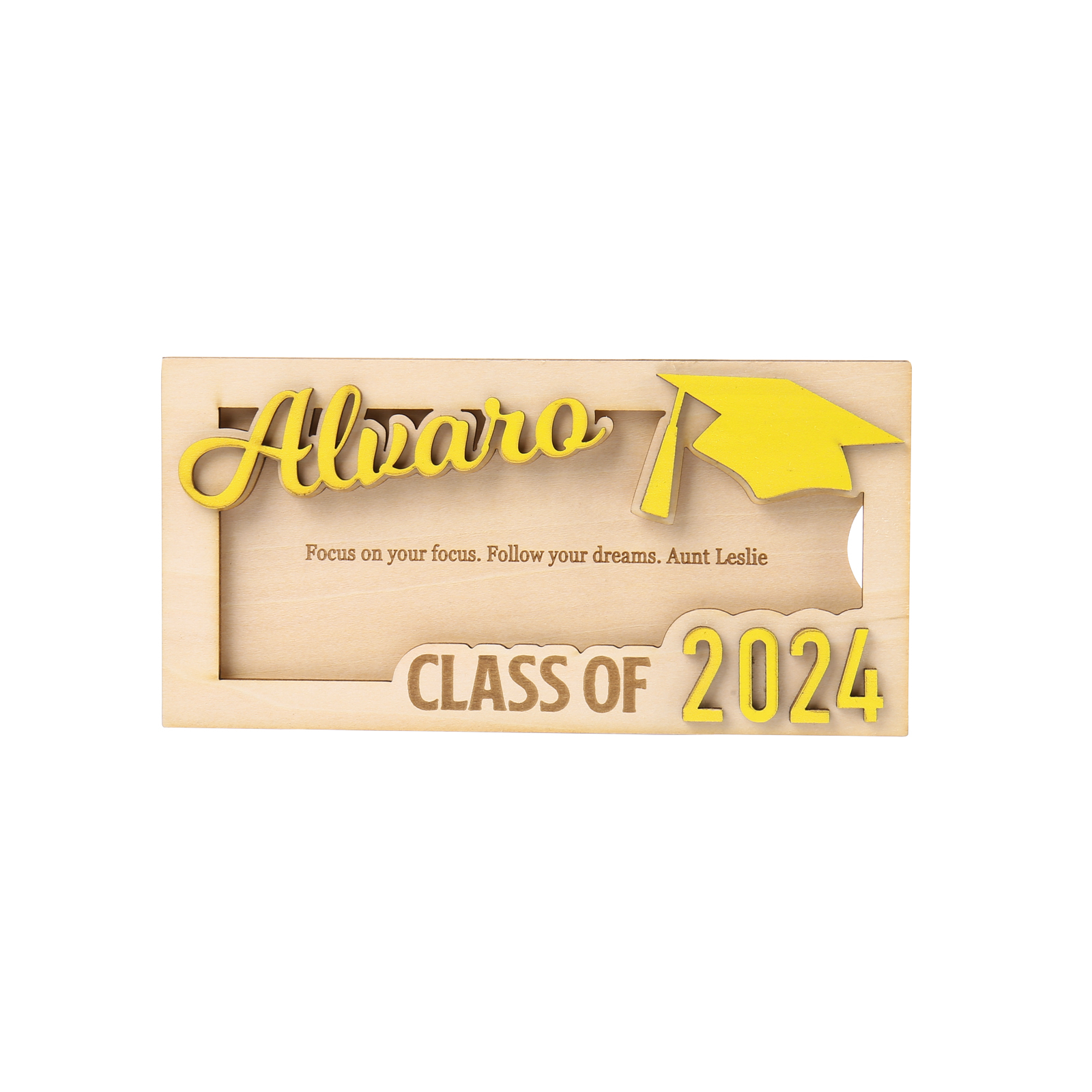 Class of 2024 Personalised Graduation Cash Clip Custom Name & Text Cash Box Creative Gifts for Her/Him-Jessemade AU