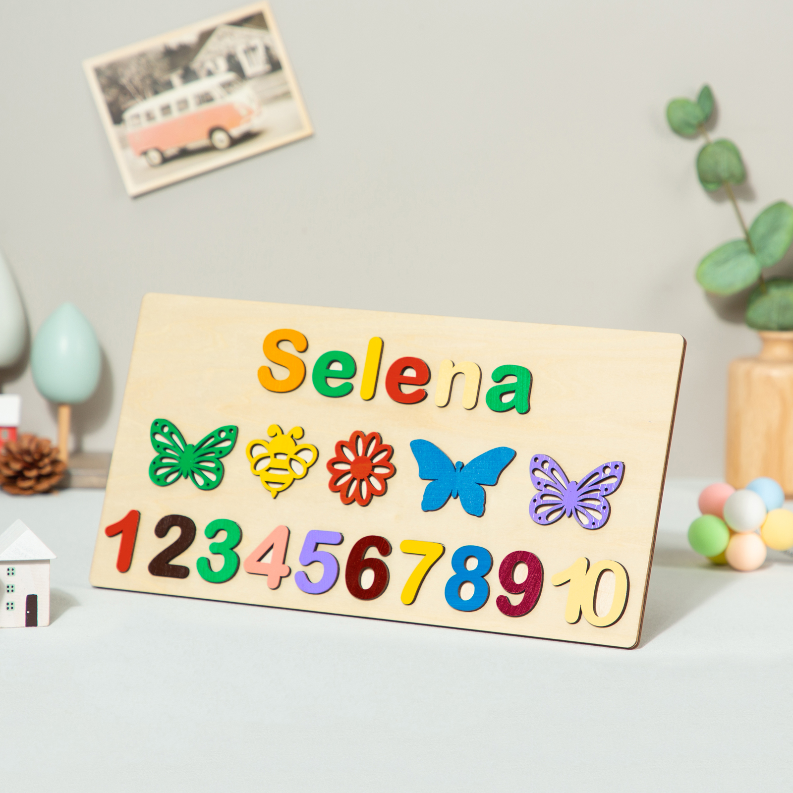Personalised Kid's Wooden Name Alphabet Puzzle Toy for Toddlers Early Learning Child Toy-Jessemade AU