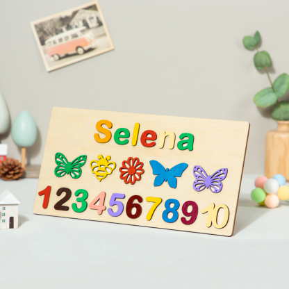 Personalised Kid's Wooden Name Alphabet Puzzle Toy for Toddlers Early Learning Child Toy-Jessemade AU
