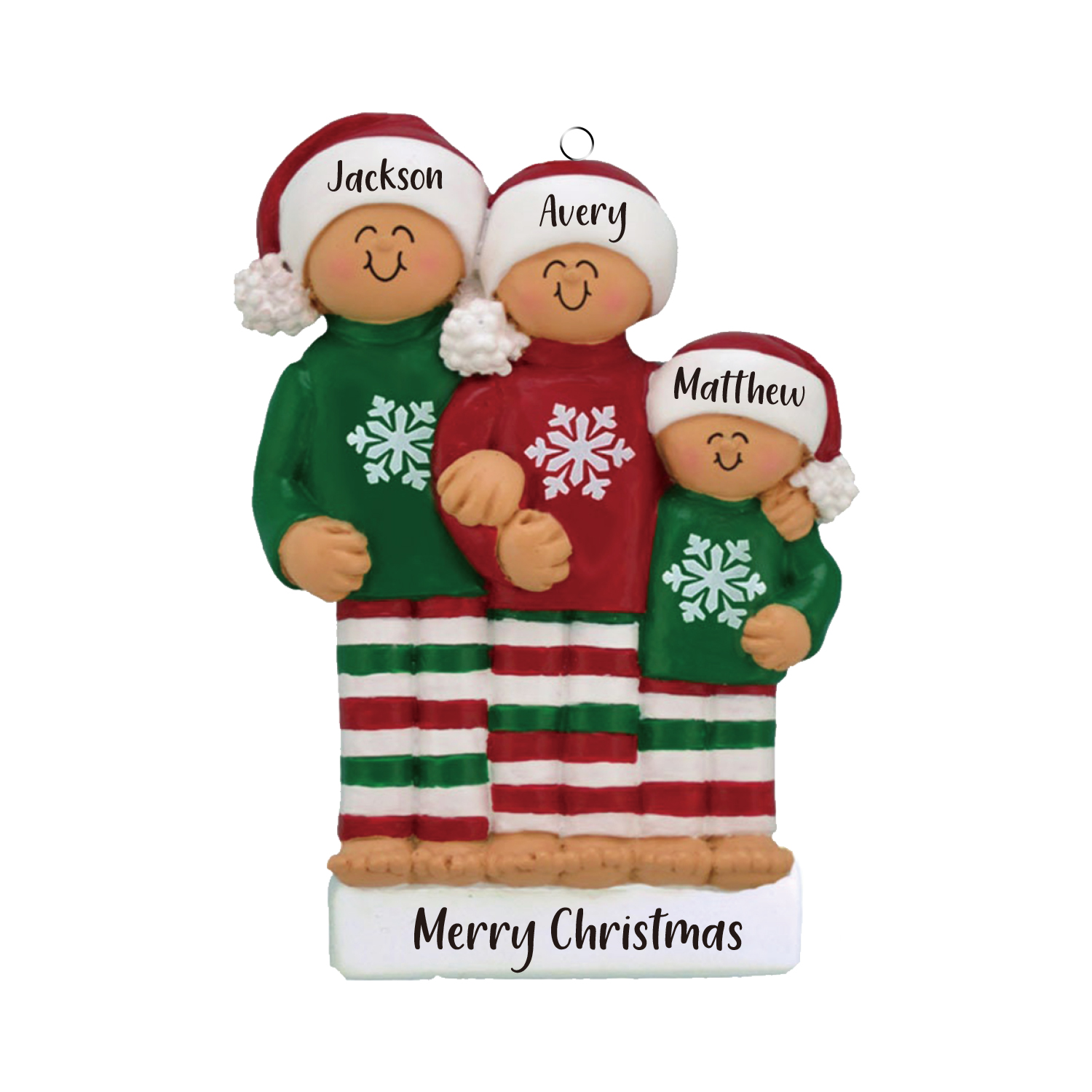 3 Names - Personalised Christmas Ornaments Custom Text Wooden Xmas Ornaments Gifts for Family Friends-Jessemade AU