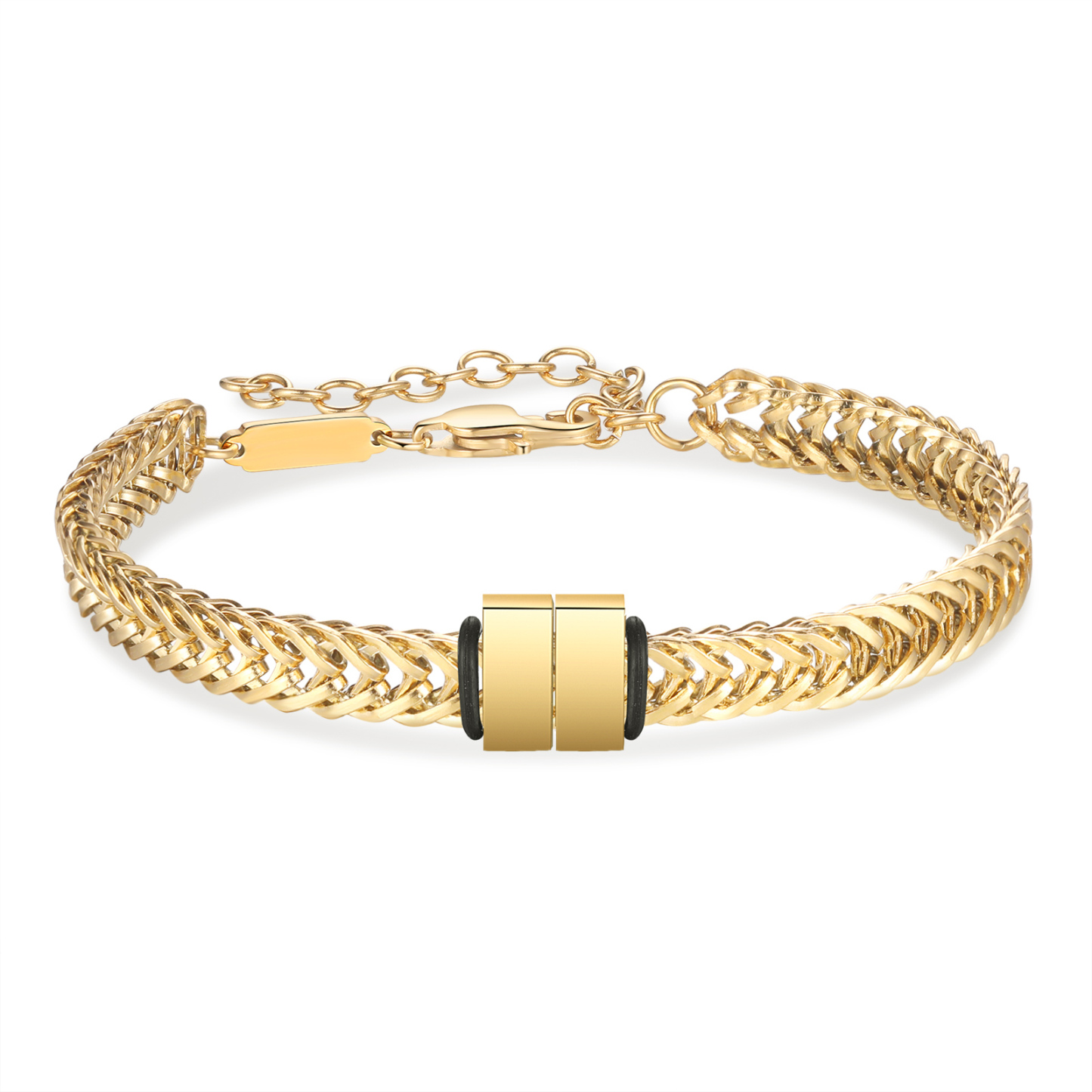 Personalised Men's Beaded Bracelet Custom 3 Names Adjustable Bracelets Stainless Steel Gifts for Him-Jessemade AU