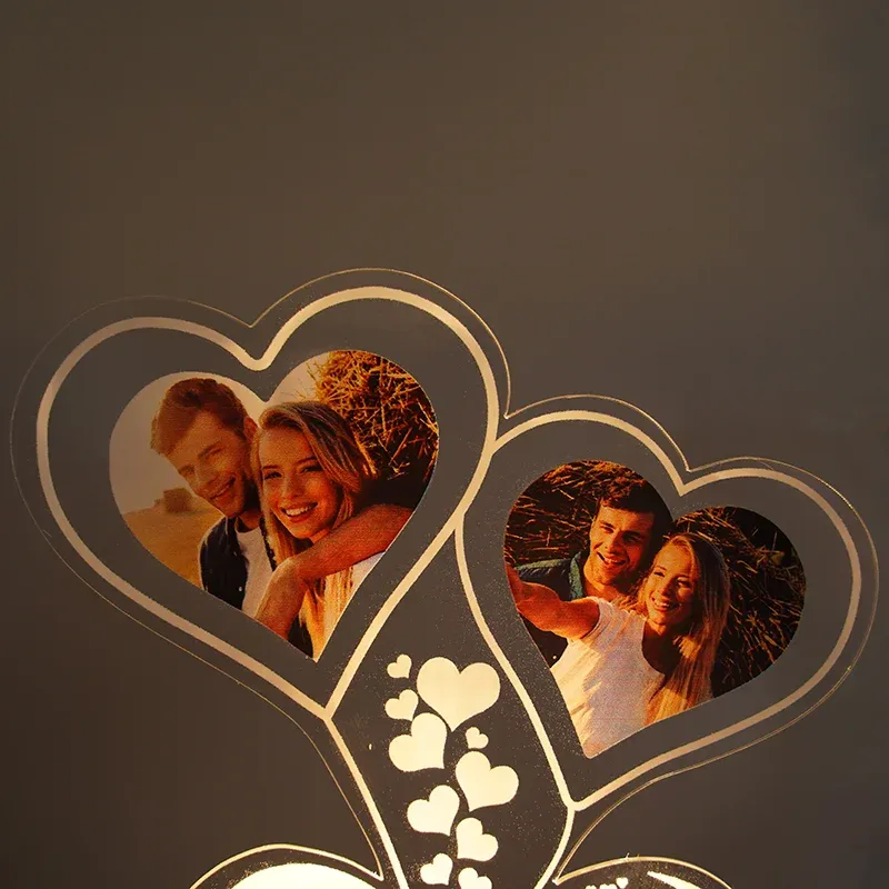 Personalised Couple Photo Night Light Custom 2 Names LED Lamp Infinity Love Romantic Gifts for Him/Her-Jessemade AU
