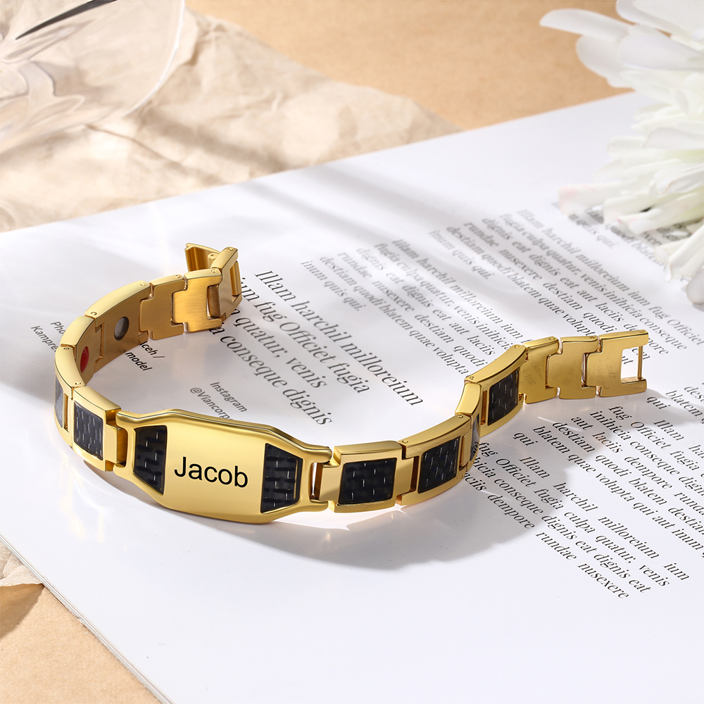 To My Dad Personalised Men Bracelet Custom Name Bracelet for Father-Jessemade AU