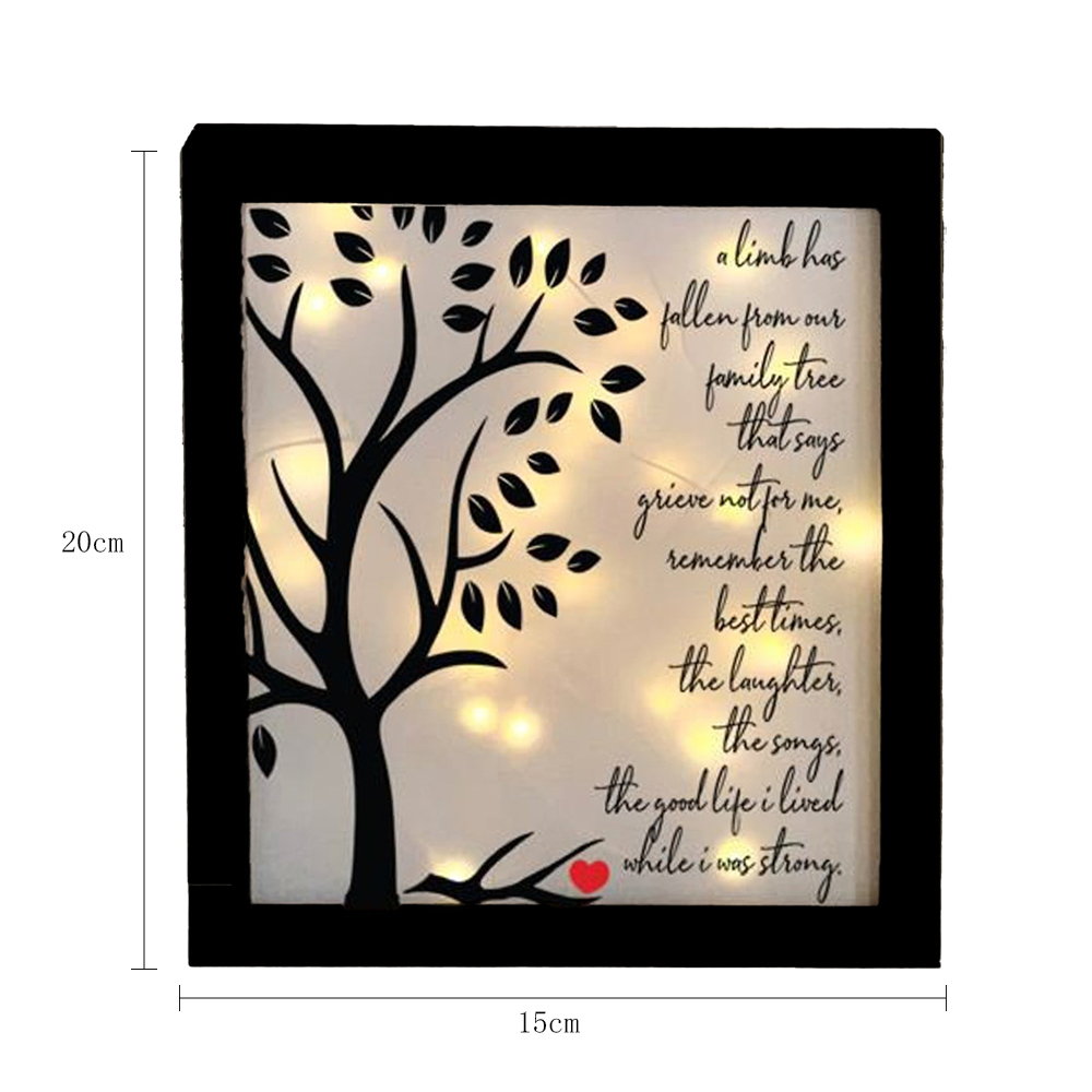 Tree of Life Frame A Limb Has Fallen Lighted Shadow Box Memorial Gifts-Jessemade AU