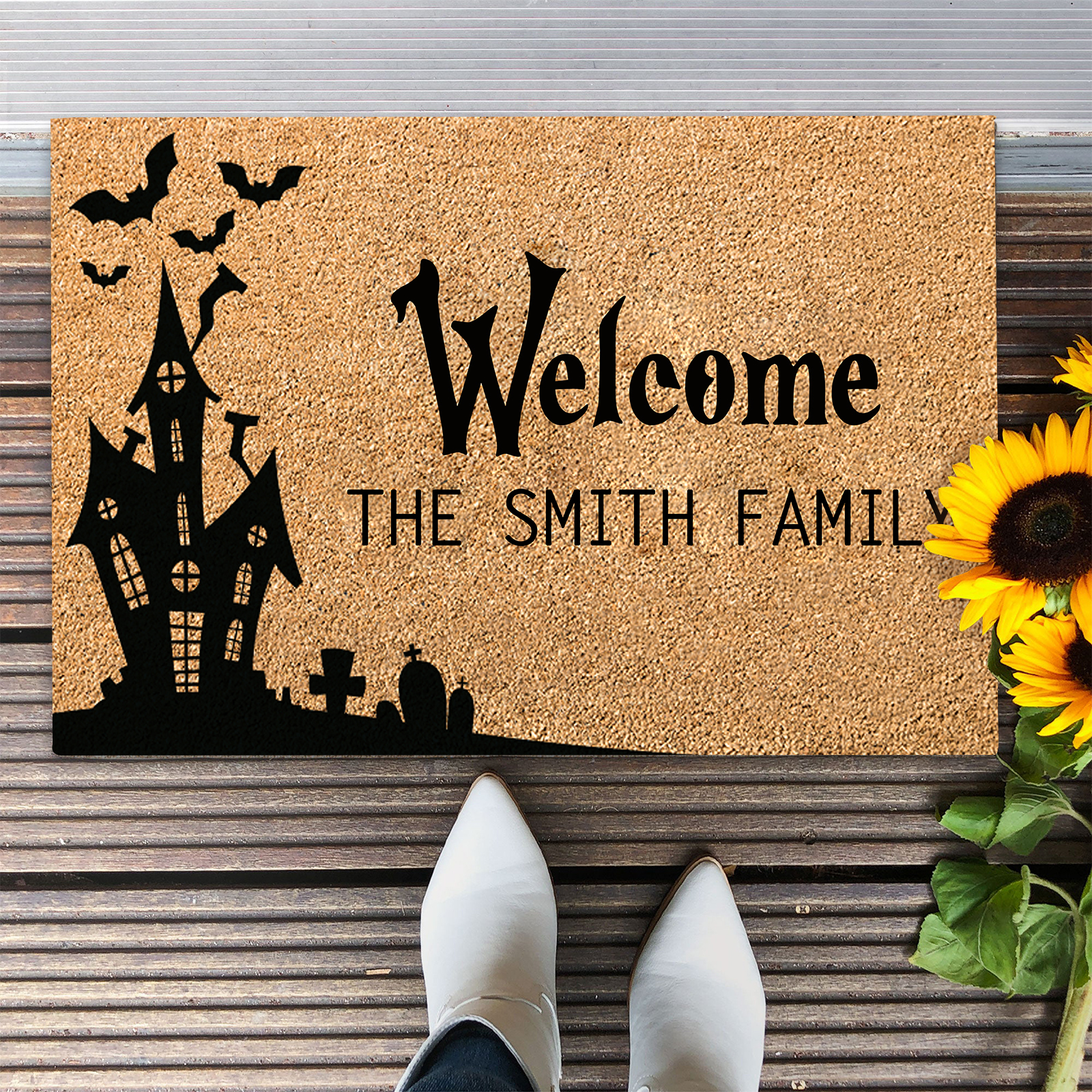 Personalised Halloween Doormat Halloween Castle Doormat Home Decor-Jessemade AU