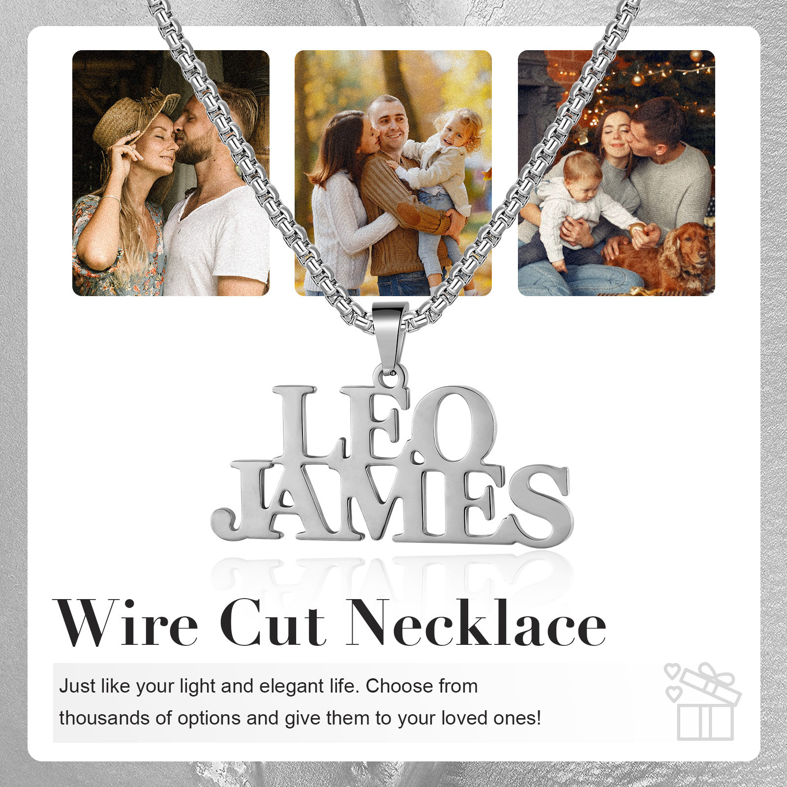 Personalised Name Necklace Custom 2 Names Necklaces Romantic Gift For Her-Jessemade AU