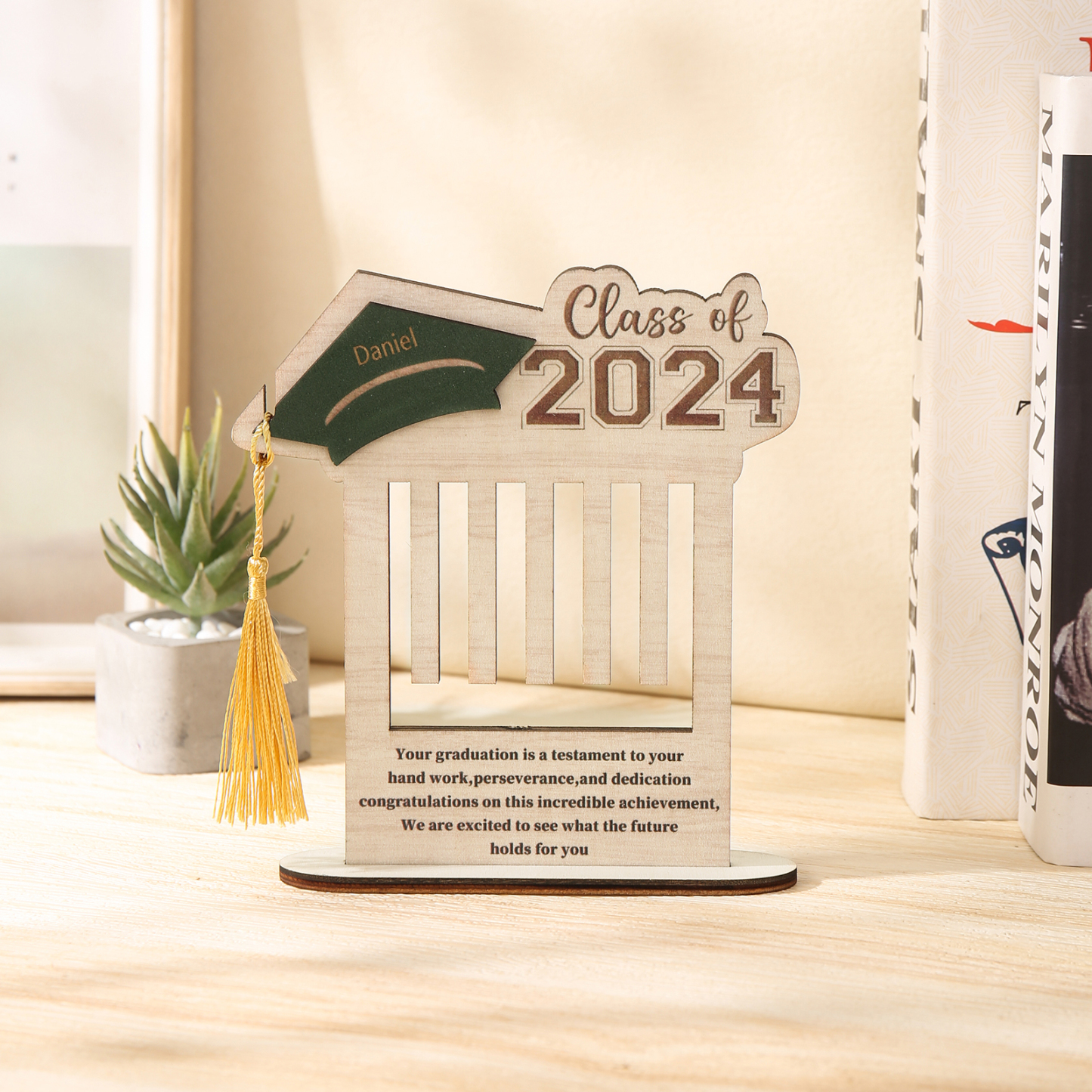 Class of 2024 Personalised Graduation Wooden Money Rack Custom Name Creative Graduation Gifts for Her/Him-Jessemade AU