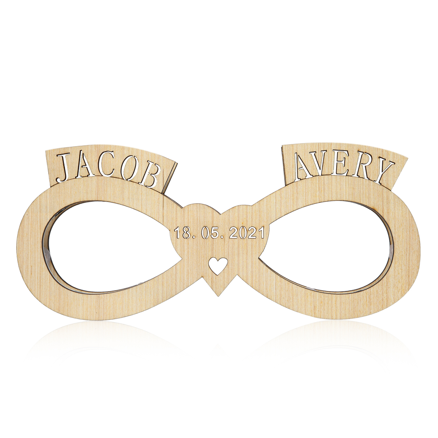 Custom Infinity Name Night Light Engraved Wood Lamp-Jessemade AU