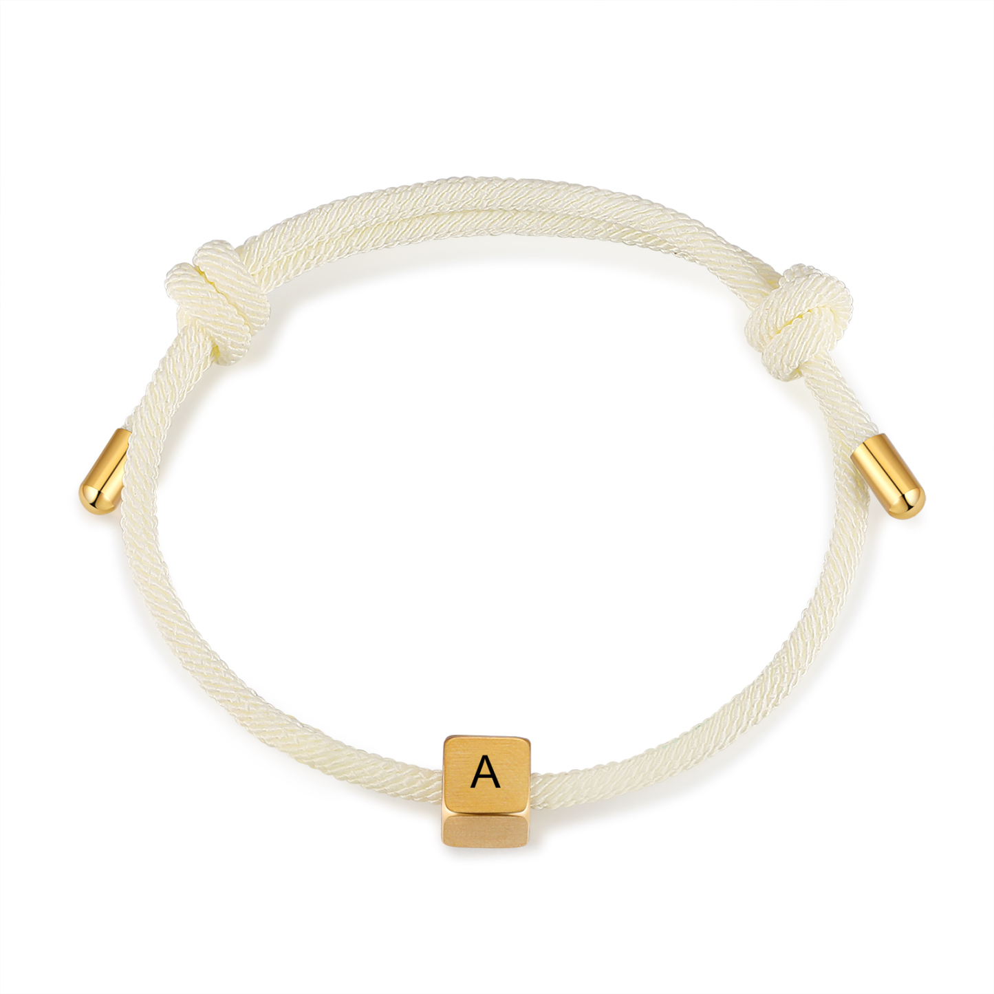 White Couple's Bracelet Custom Letter Engraved Beads Stainless Steel Bracelet Personalised Gift for Him/Her-Jessemade AU