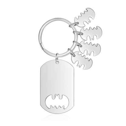 You Are A Superhero Keychain Personalised 4 Names Bat Keychain Engraved Gift for Dad/Grandpa/Grandad/Mom/Mum-Jessemade AU