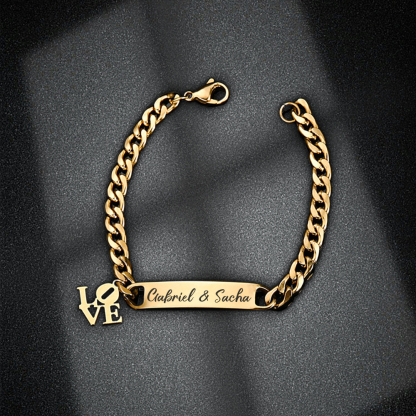 Letter Love Bracelet Personalised 1 Name Bracelet Customised Baby Gift-Jessemade AU