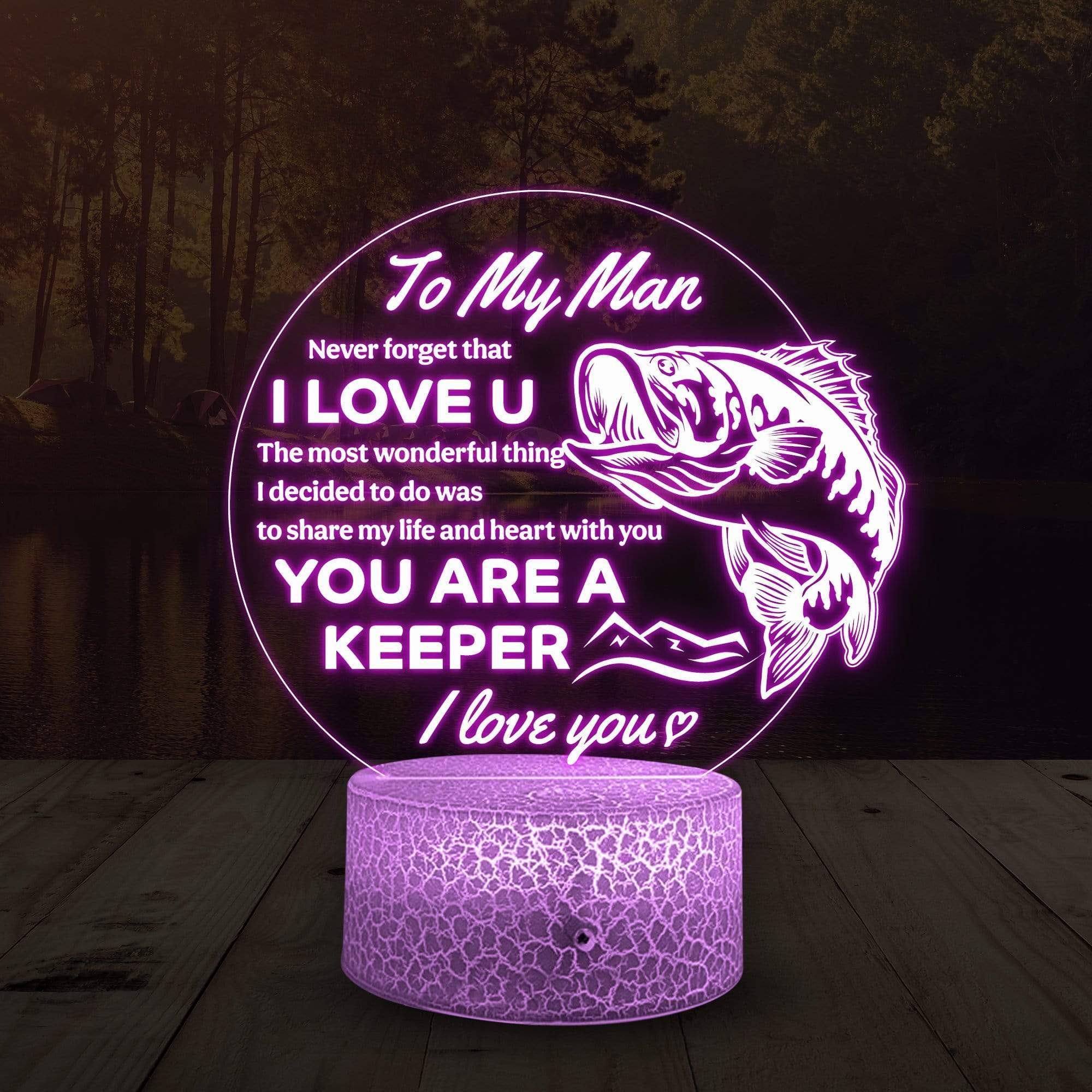 Never Forget That I Love You, 7 Colours Night Light Gifts For Husband-Jessemade AU